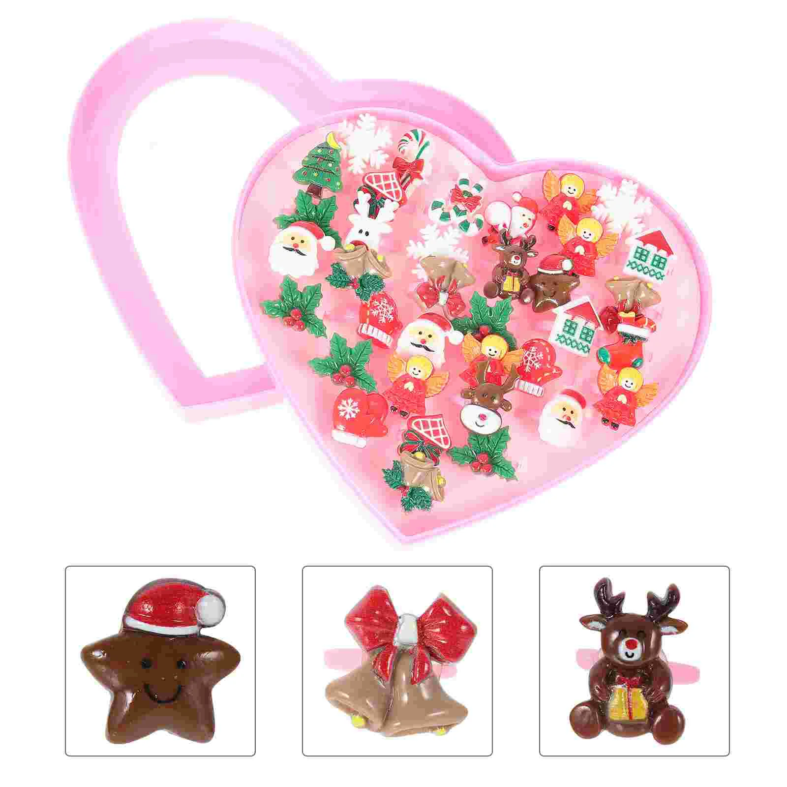 

36 PCS Ring for Kids Christmas Toy Party Finger Rings Props Xmas Theme Toys Child