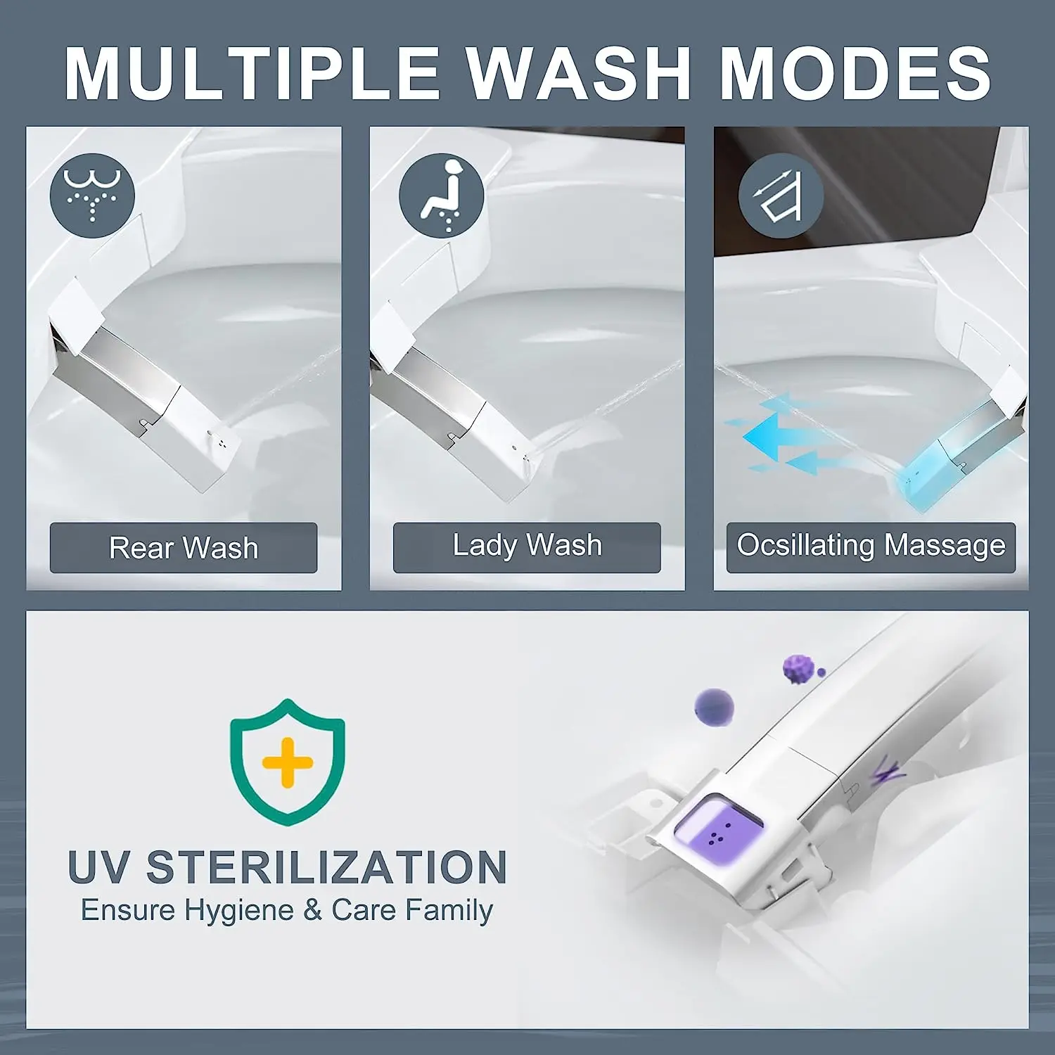 YYHC-Digital display independent tankless intelligent automatic flushing intelligent toilet bidet 5