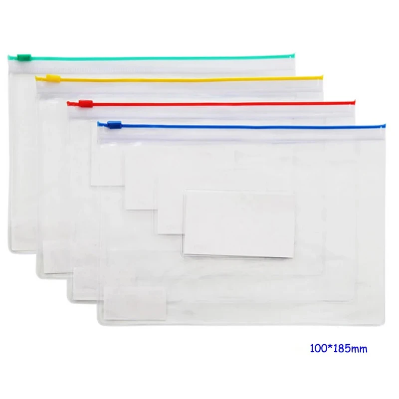 Pvc Plastic Ziplock Bags Transparent Zipper Bag Size Office, Cultural And Educational Supplies/Folders file bag,office folder,binder folder