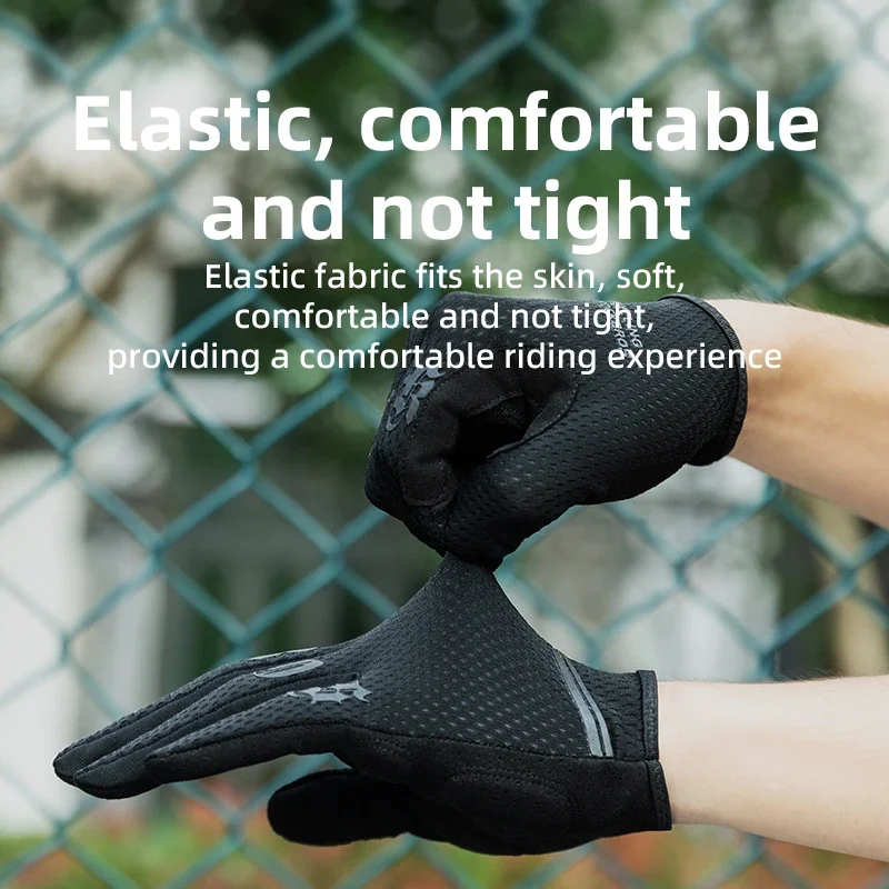 ROCKBROS Cycling Gloves Women Men Breathable Non-slip MTB Road Bike Gloves Touch Screen Spring Summer Autumn Sport Bicycle Glove 6