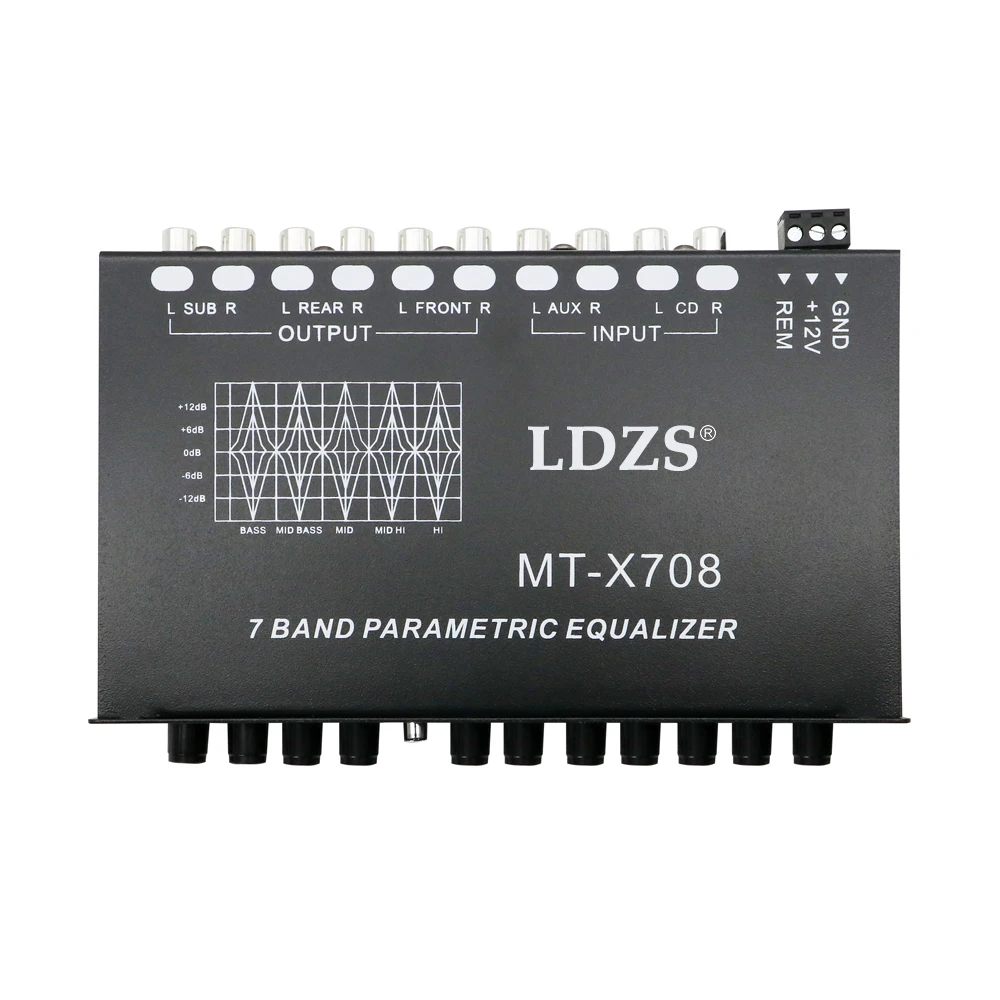 7 Band Car Equalizer Multifunction Audio EQ Tuning Crossover Amplifier Parametric Equalizer audio equalizer