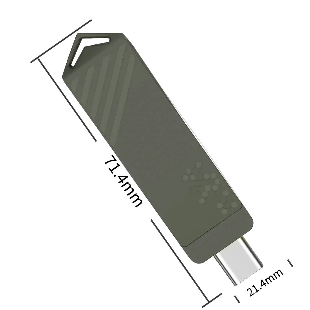 C타입 USB 플래시 드라이브, 고속 USB 2.0, 컴퓨터 휴대폰 금속 미니 펜 드라이브, 16GB, 32GB, 64GB, 128GB, 10 개/로트