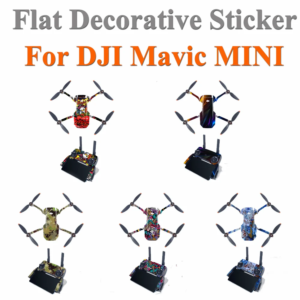 Protective Sticker For DJI MAVIC MINI Drone Body Controller Flat Covering Decorative Sticker Flim Top Cover Waterproof PVC ACC