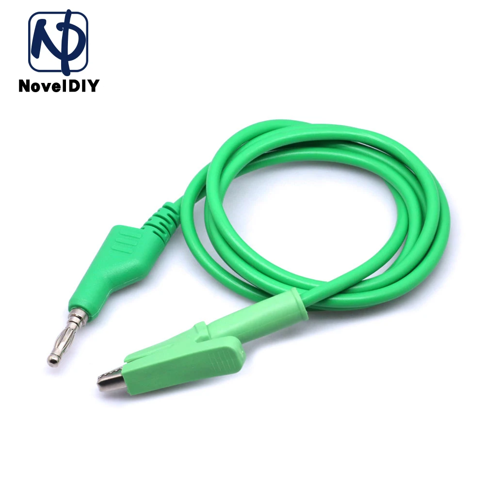 Double End Test lead Wire Line electrical Voltage 4mm Banana Plug Alligator Clip Crocodile 15A multimeter DIY Test Wires 1M alligator clips electric test clamp test clip