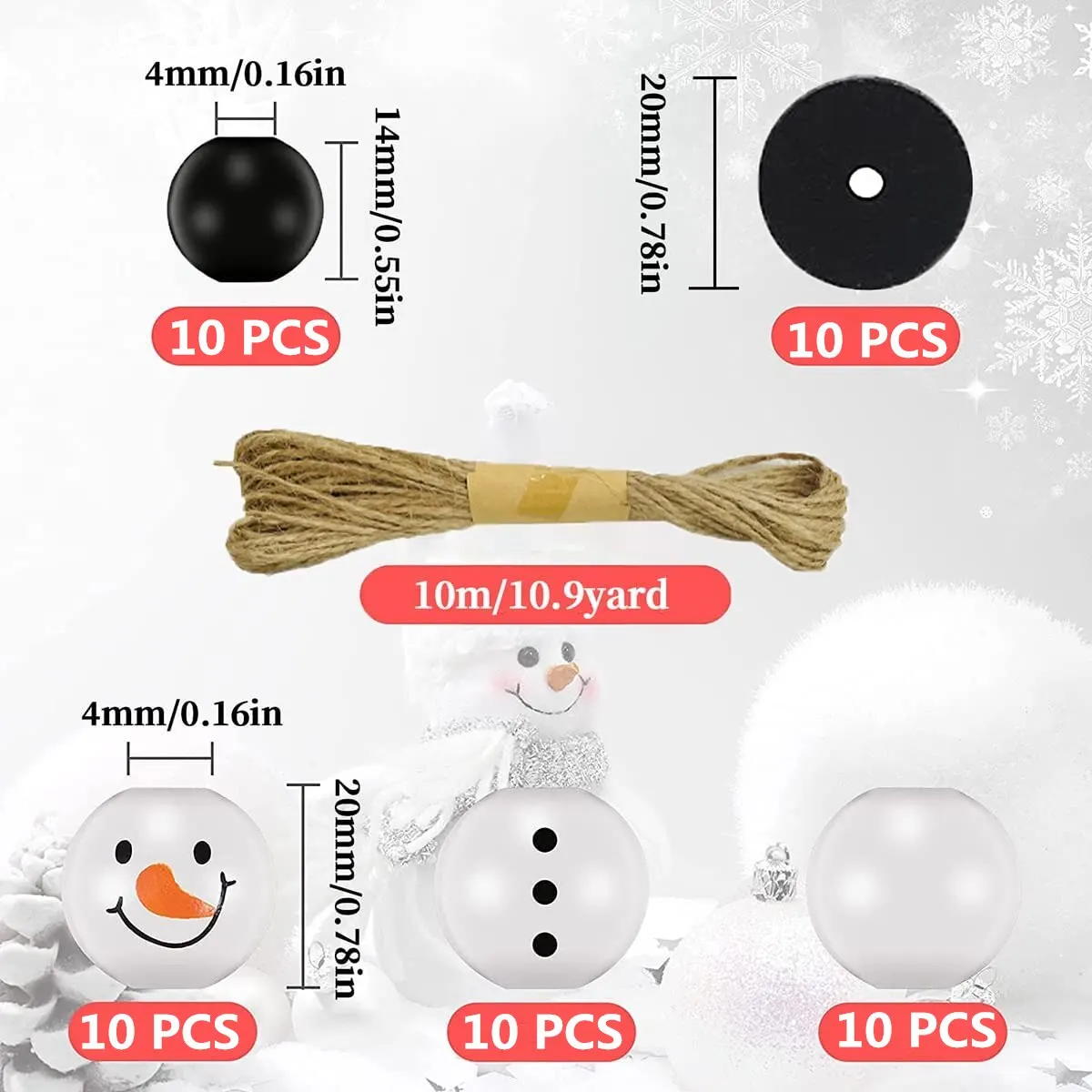 Kerststlinger met houten kralen 170 cm kopen? Kerstboomversiering