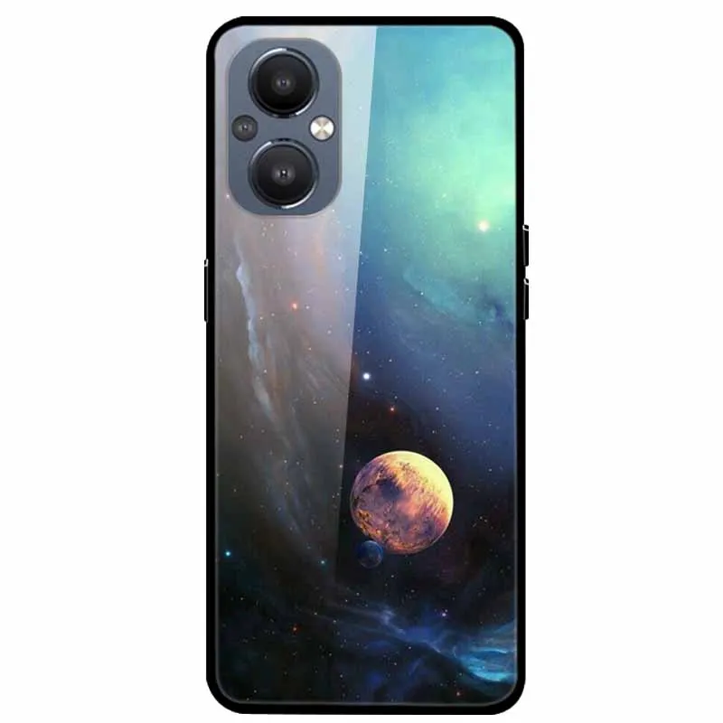 Starry Marble Tempered Glass Hard Back Protective Case