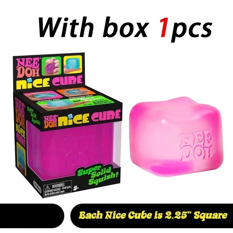 NEW HOT NeeDoh Nice Ice Squish Super Solid Cube Sensory Fidget Stress Relief For Adults Squeeze Fidget Toy_voghion.com