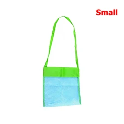 Children's Portable Mesh Beach Bag - Large Storage for Toys, Towels, and Cosmetics (Small green)