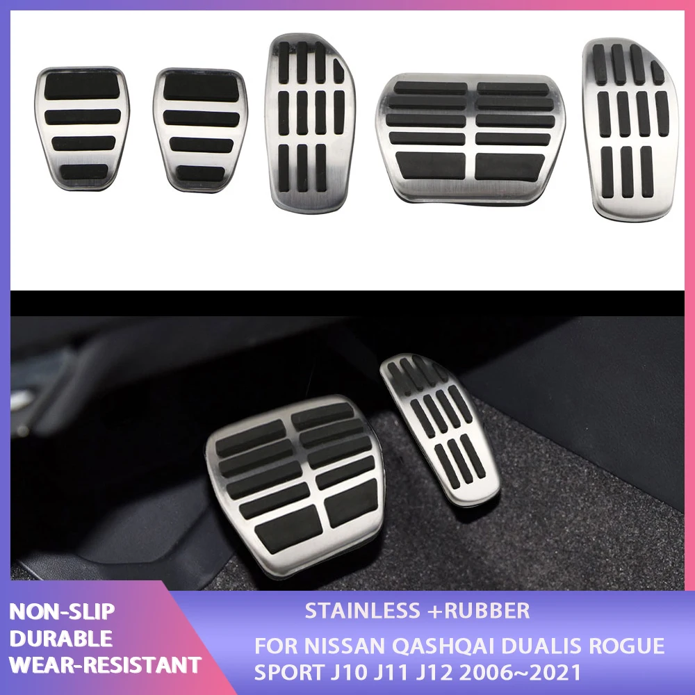 Gas Fuel Brake Pedal Pads Cover AT MT For Nissan Qashqai J11 2014-X-Trail Rogue T32 Sentra SR Kicks Altima Micra car accessories car pedals pedal cover