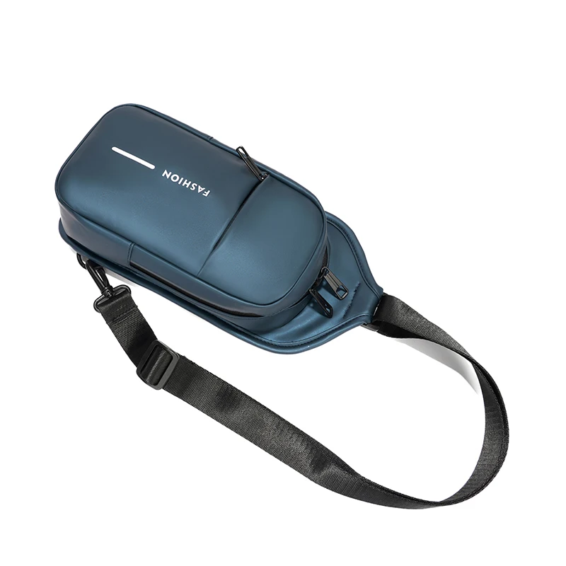 Functional chest bag, casual sports messenger bag, made of durable Oxford fabric, with adjustable shoulder strap