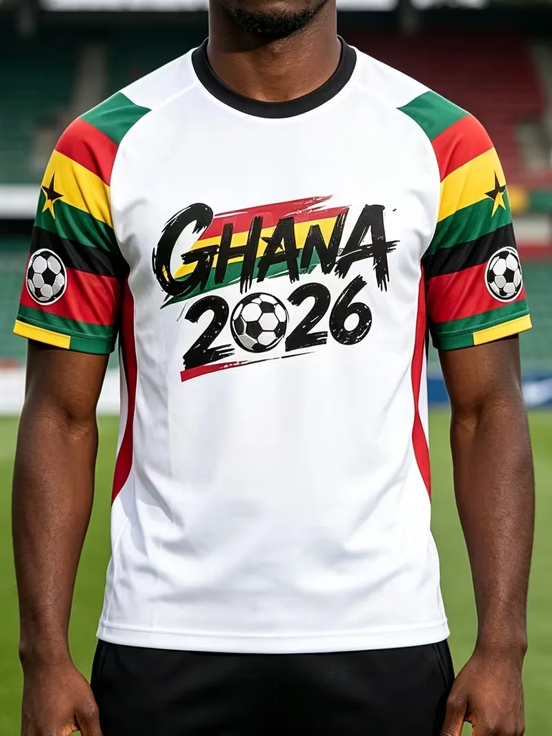 Magliette da Uomo 2026 con Grafica Calcistica, T-Shirt Casual per Tifosi, Abbigliamento Sportivo alla Moda, Maglia del Brasile - Image 2