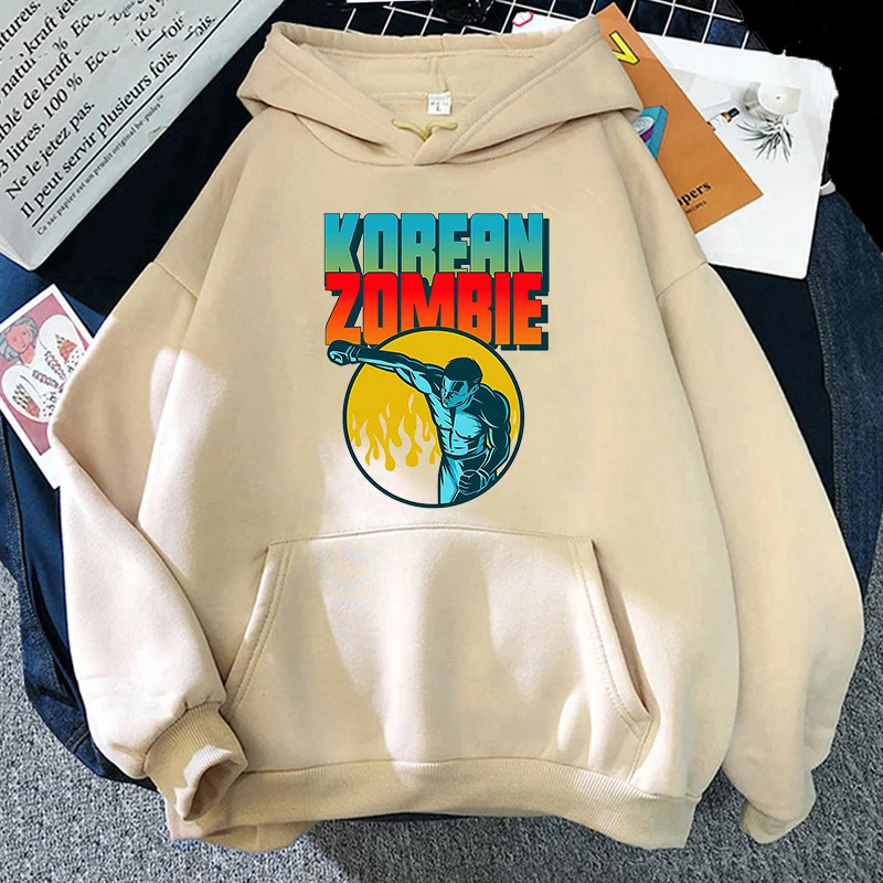 Korean Zombie Hoodies Unisex Fashion Casual Long Sleeve Harajuku Sweatshirts Casual Face Horror Hoodie Vintage Men's Streetwear