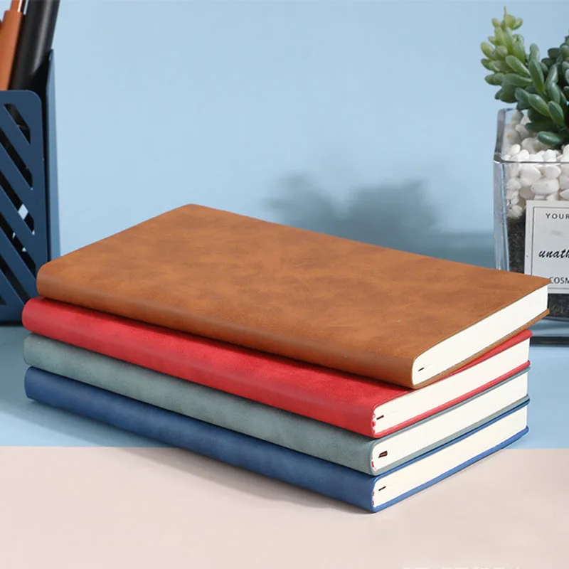 A6 Mini Notebook Portable Kawaii Soft Leather Diary Book Agenda Business Memorandum Planner Student Writing Office Supplies Gift