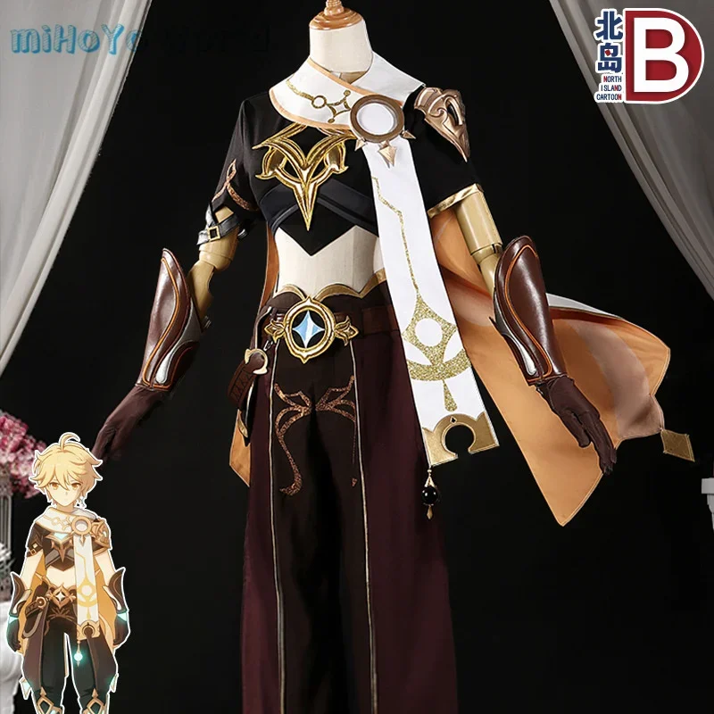 

MiHoYo Genshin Impact Game Aether Cosplay Uniform Aether Costume Traveler Cos Cute Doujin Leading Man Suit Comic Con Lumine