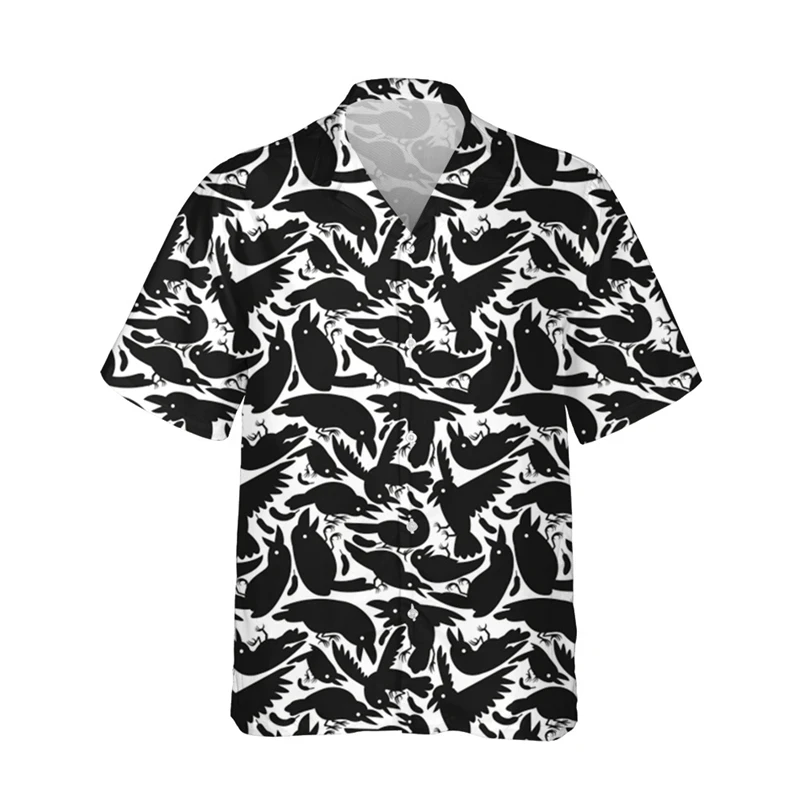 thumbnail image 1 of Camisetas con estampado de cuervos en 3D para hombre, camisetas de gran tamaño con gráfico de pájaro cuervo y animal, camisetas casuales de manga corta para hombre y mujer, 1 of 5