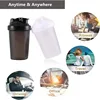 400ML Shaker Bottles Whey Protein Powder Mixer Bottle Sport Water Cups Fitness Gym Shaker Outdoor Portable Plastic Drink Cup 6