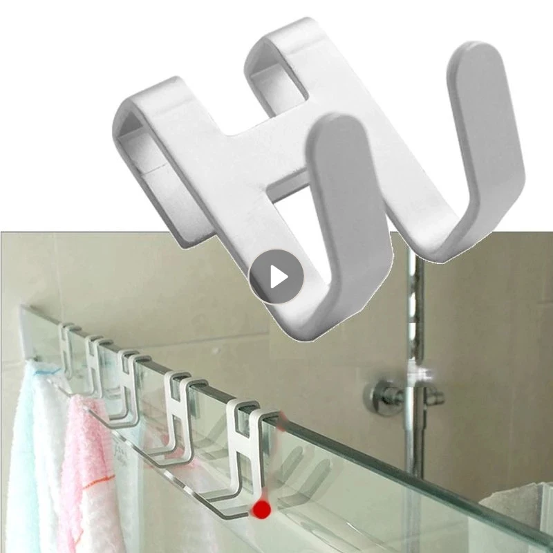 Porte-serviettes de salle de bains crochet de porte en aluminium en forme  de H suspendu salle de bains cuisine rangement étagère de douche porte- serviettes organisateur matériel