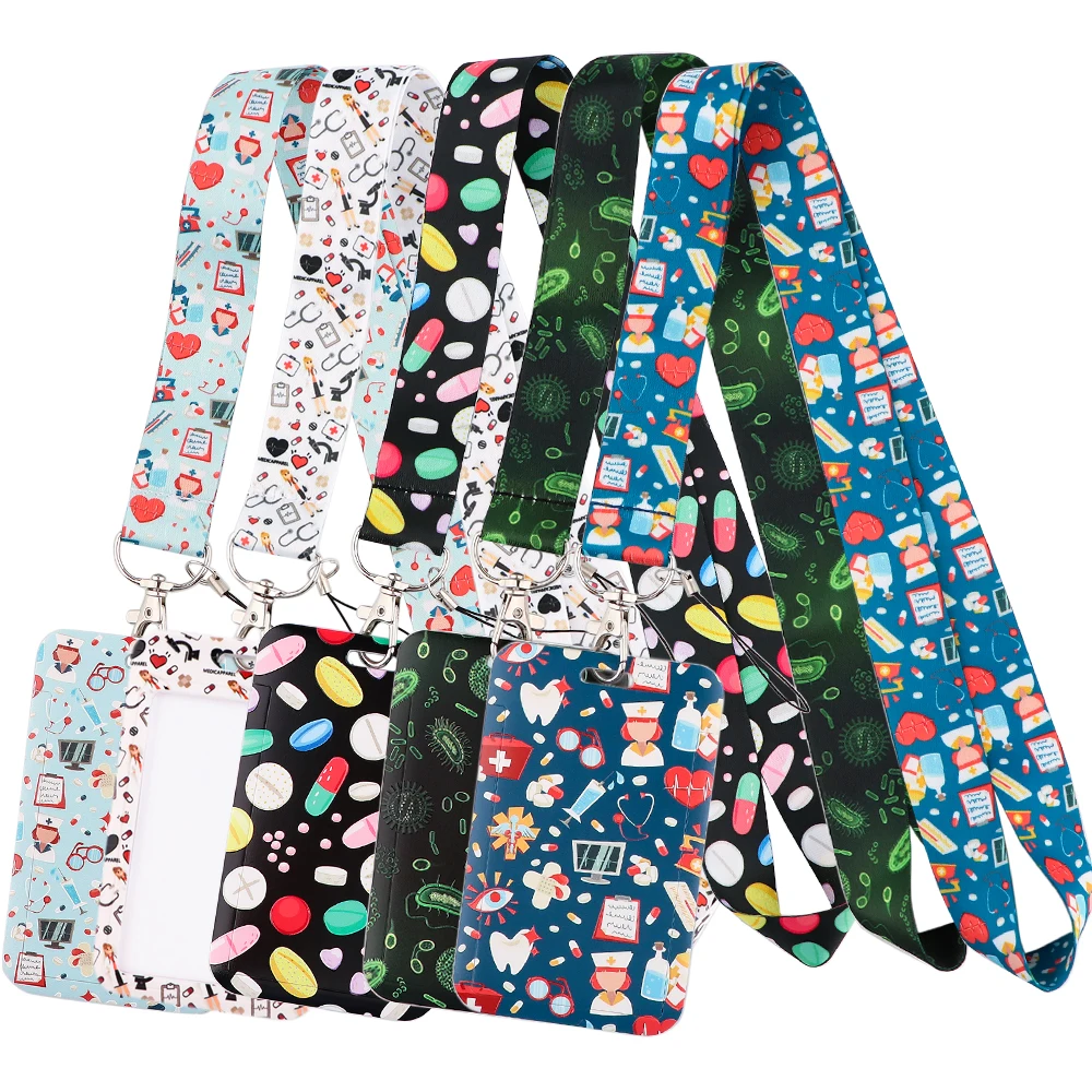 שרוך לתג עובד אחות Nurse Lanyards Badge Holders Usb Badge Holder