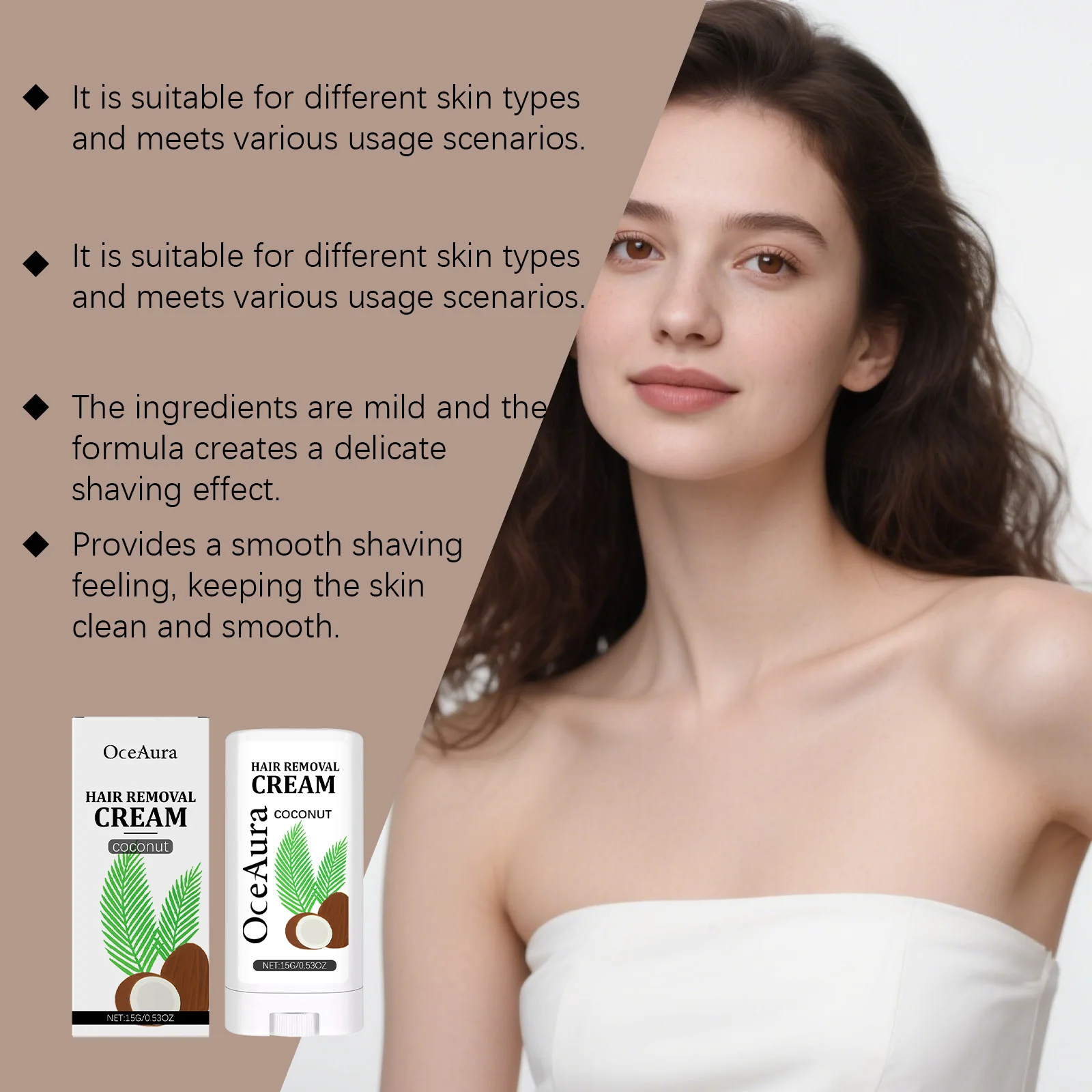 Hair Removal Stick For Women Mild Care Refreshing Moisturiser_voghion.com
