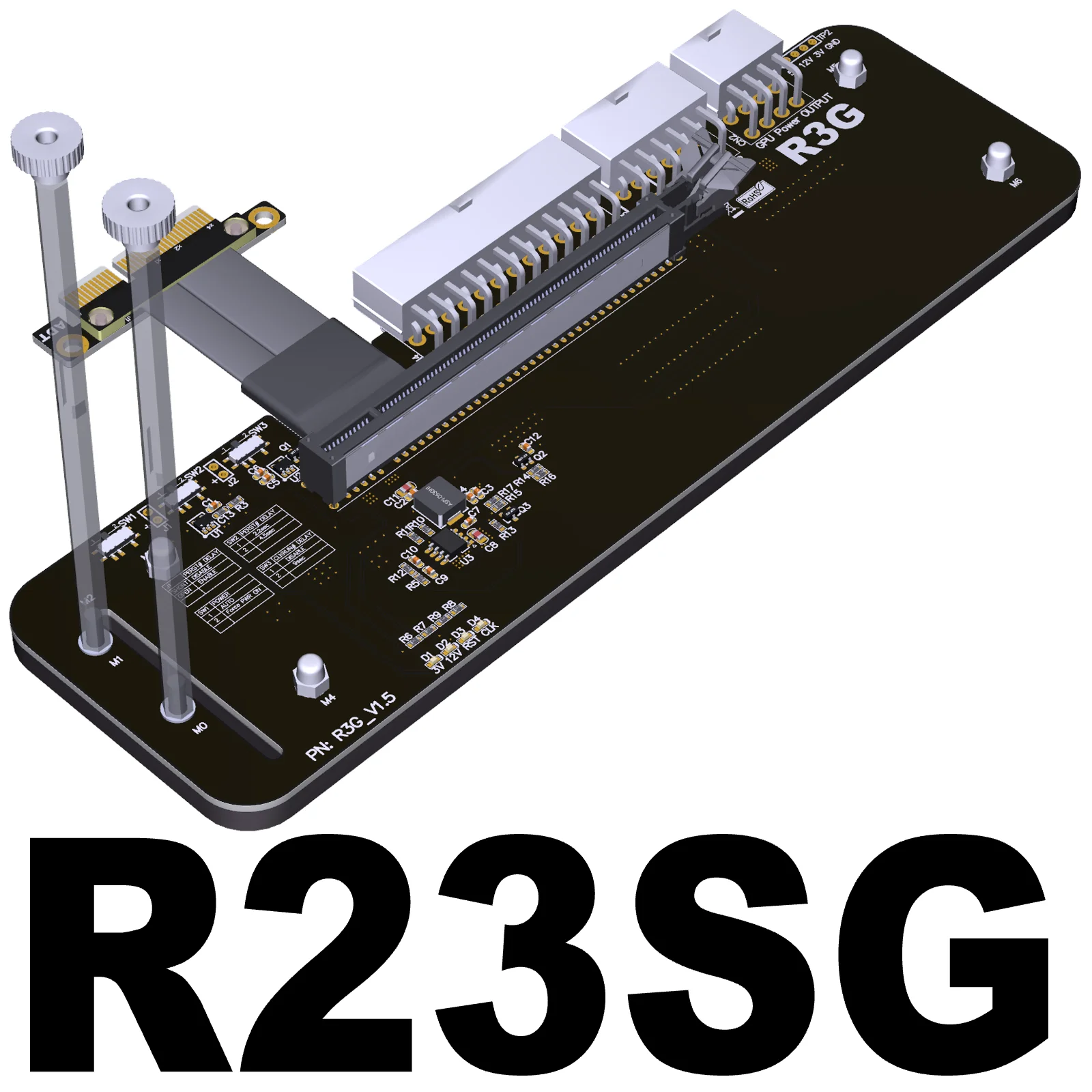 Adt R43sg 4.0 M.2 Nvme para Pcie 4.0 X16 Conector Pci-e 16x para M.2 m Chave Adaptador de Cabo de Extensão Egpu para Nuc Itx Stx Notebook pc - Imagem 5