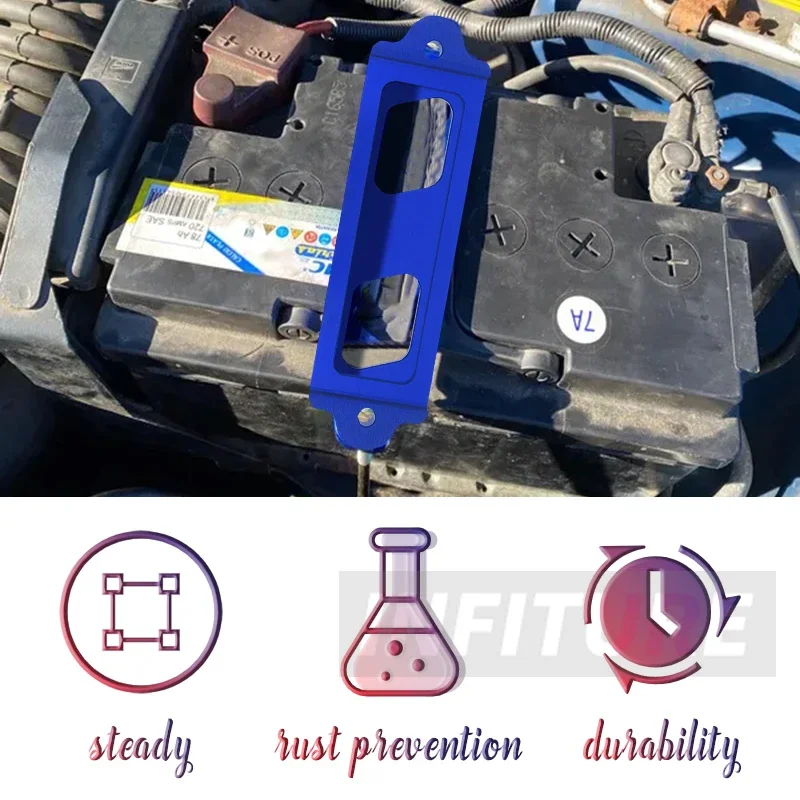 Aluminum Battery Tie Down Kit Hold Down Rod with Stainless Tray Hooks For Honda Civic/CRX S2000 for Acura Integra RSX