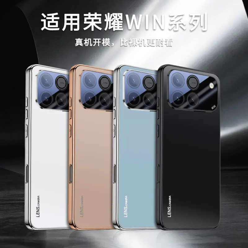 Luxury Electroplated Acrylic Case with Shockproof Bumper and Skin-Feel Lens Protection