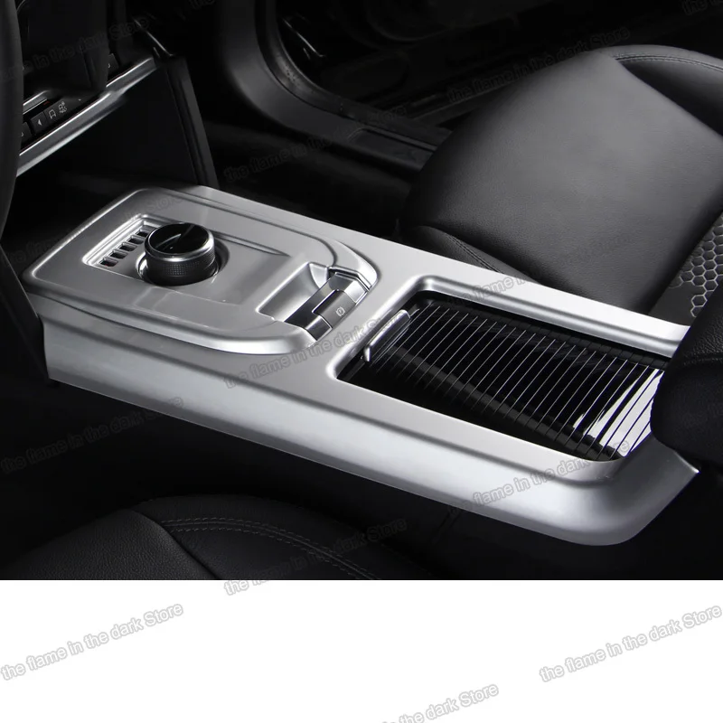 

matt silver abs car Center console gear panel trims for land rover discovery sport 2014 2015 2016 2017 2018 2019 chrome L550