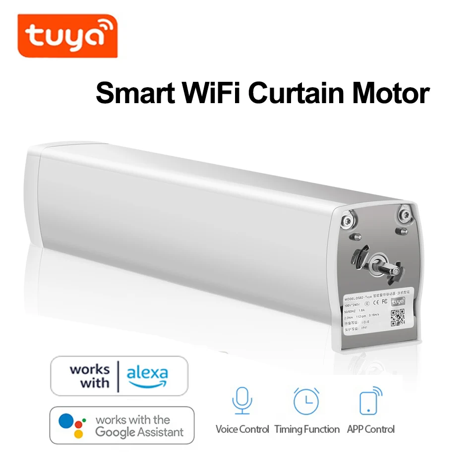 Бесшумный настраиваемый Электрический карниз для штор tuya wifi zigbee ...