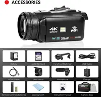UHD 4k Video Camera Camcorder with 18X Digital Zoom,64MP Digital Camera Recorder,4.0-inch Rotating Touchscreen,64GB SD Card,Micr - Image 6
