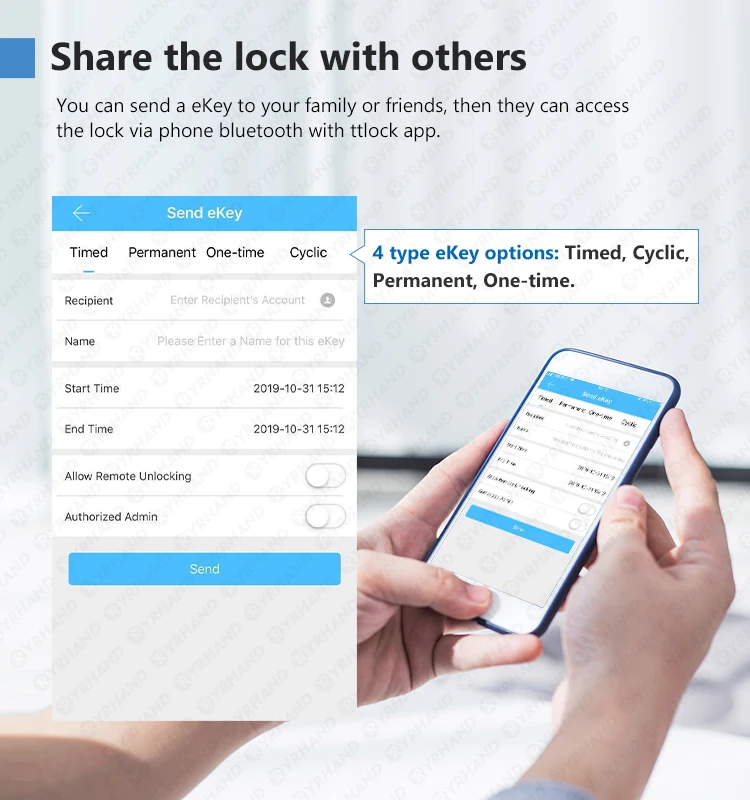 Ttlock Fingerprint Smart adjust Cylinder Lock password Biometric Electronic door