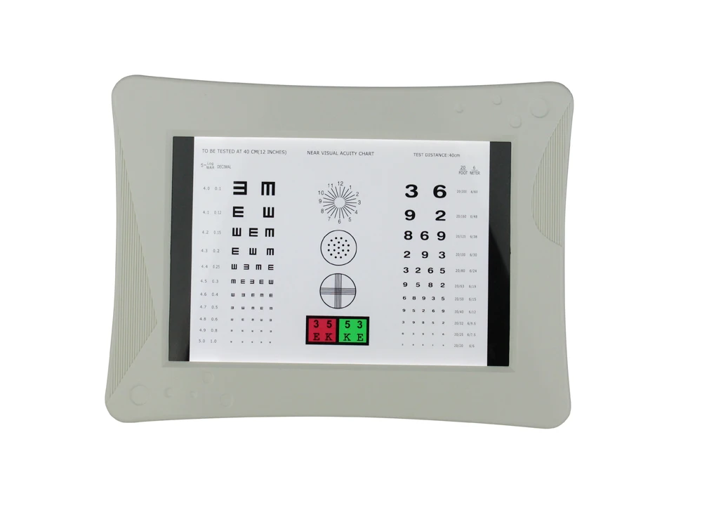Near Visual Acuity Chart Ophthalmic Vision Chart 2 Optotype Panels Battery DC Power Supply
