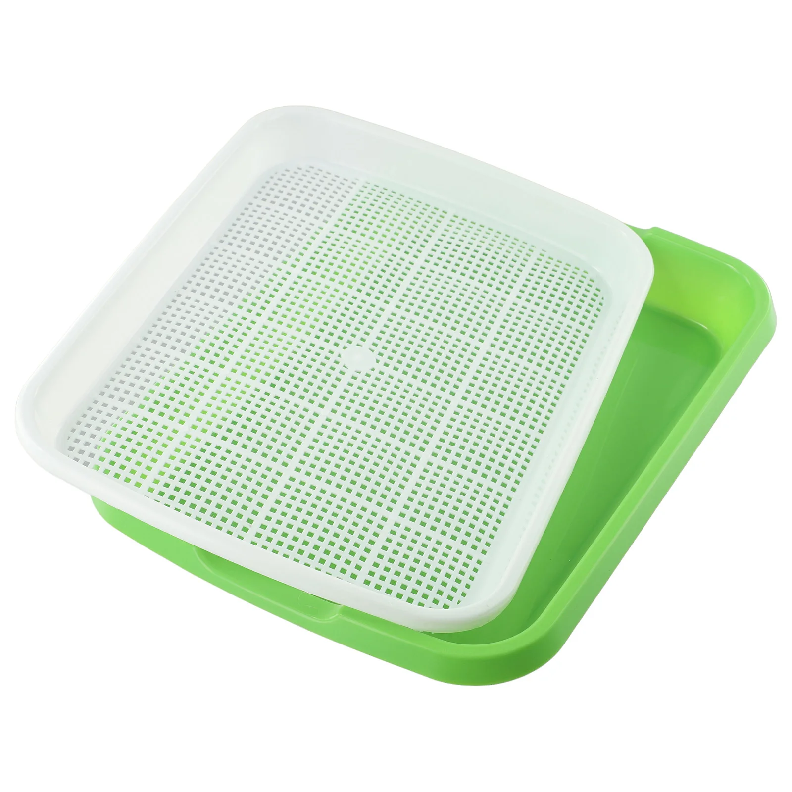 

Hydroponic Tray Sprouting Tray 2 Layer Durable Grow High Quality Labels Nursery Planting Box Accessory White Mesh