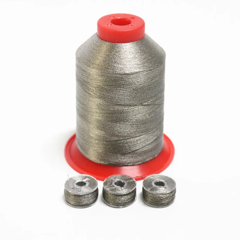 Silver Fiber Conductive Touch Screen Sewing Thread Space Suit Electrostatic Clothing 18% Silver Conductive Sewing Thread silver conductive sewing thread