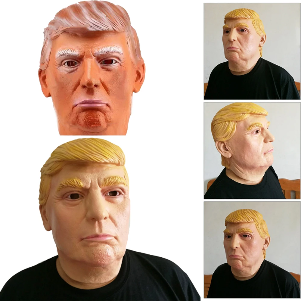 Máscara De Látex De Donald Trump, Réplica Realista Del Presidente, Cómoda Y Transpirable Para Fiestas Y Eventos