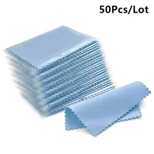 

KLASSNUM 50pcs/lot 6x8cm Glasses Eyeglasses Sunglasses Cleaning Cloth For Lens Phone Screen Microfiber Glasses Wiping Cloth