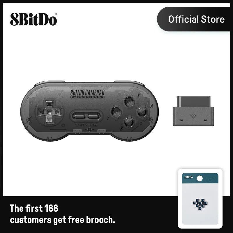 8bitdo SN30 2.4G bezprzewodowy pad do gier do oryginalnego SNES/SFC (SN/SF/przezroczysty Edition) - Super NES 1 8bitdo SN30 2.4G bezprzewodowy pad do gier do oryginalnego SNES/SFC (SN/SF/przezroczysty Edition) - Super NES 1