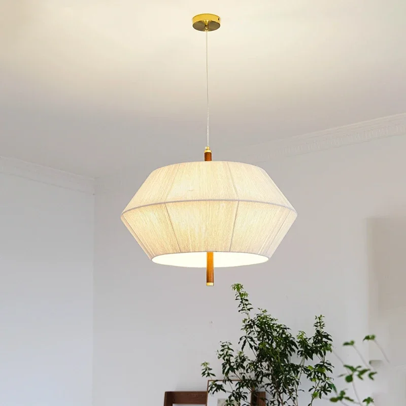 

Nordic Retro Wabi Sabi Pendant lamp Hemp Rope Rattan Led Pendant Lights for Bedroom Dining Room Hanging Lamp Fixture