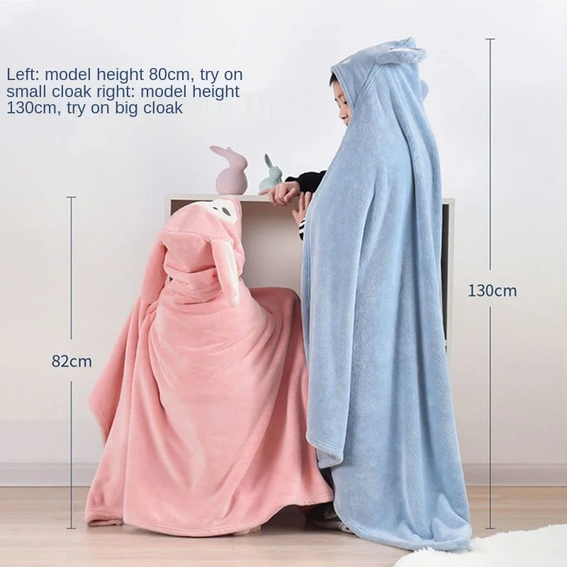 Thickened Bath Towels Cute Children Newborn Baby Super Soft Absorbent Pure Cotton Hooded Cloak Bath Towel Can Be Worn Blanket 3