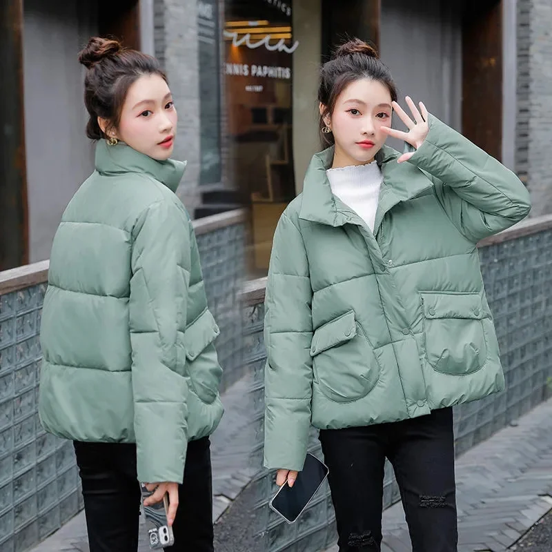 Winter Parka Warm Jacket 2024 New Women Manica Lunga Casual Down Cotton Jacket Spessa Donna Puffer Snow Wear Coat Outwear