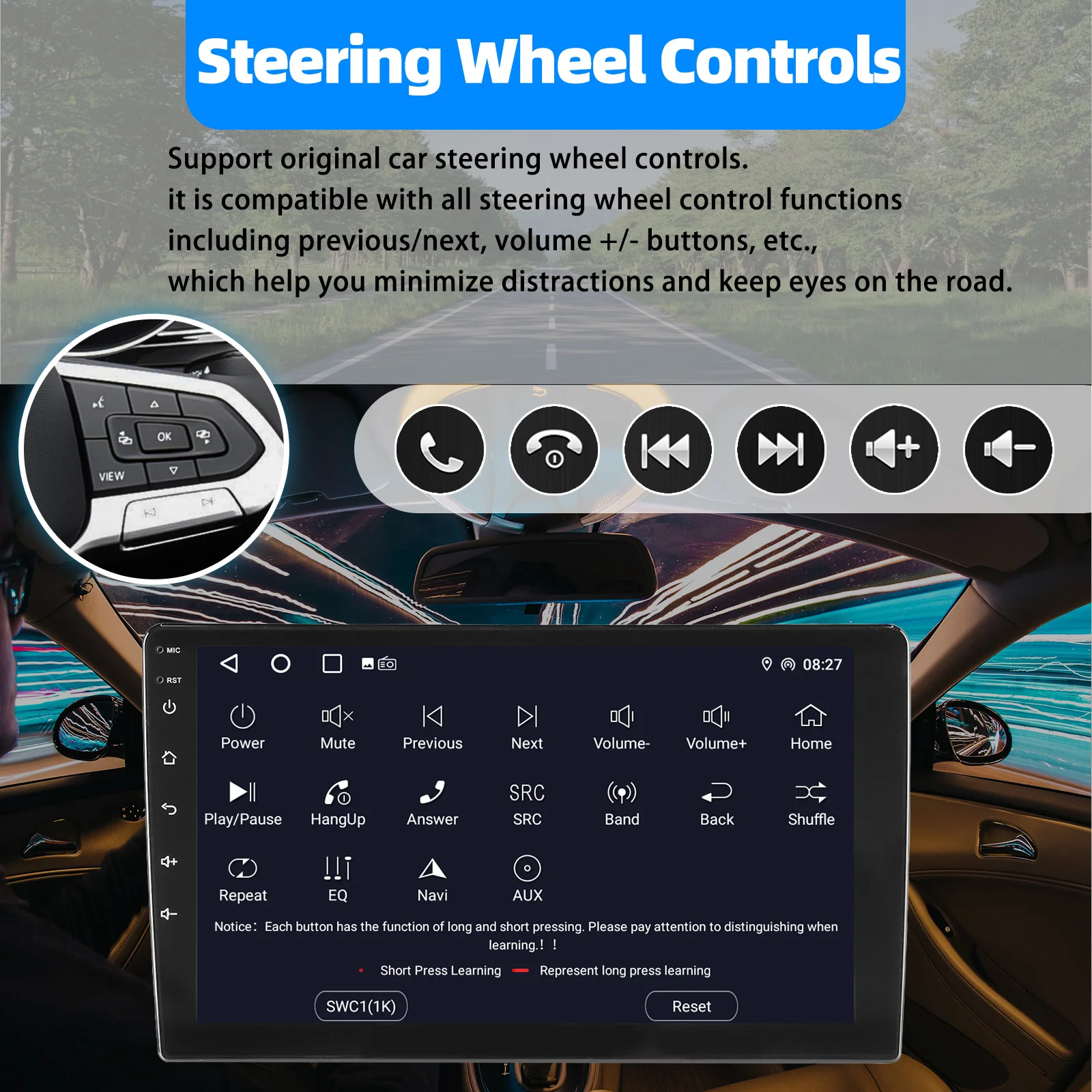 ESSGOO 9-Zoll Android 15 32G/64G Kabelloses Carplay für BMW 3er E46 1999-2005 M3 Autoradio GPS Navi FM BT RDS SWC WiFi USB – Detail 15