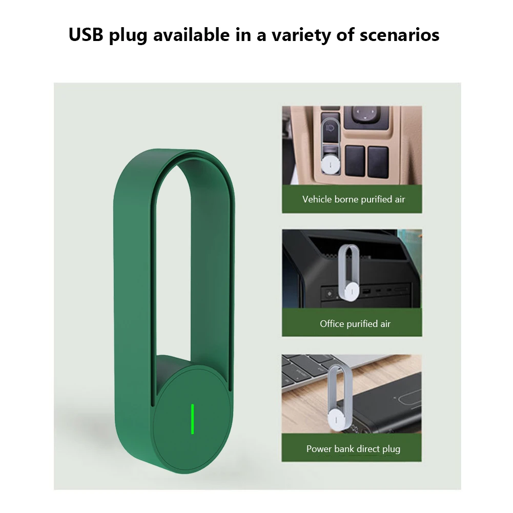 Air Purifier 60 Million Negative Ion Purifier Mini Portable Household Ionizer USB Plug-In Car Air Purifier for Home Car Office