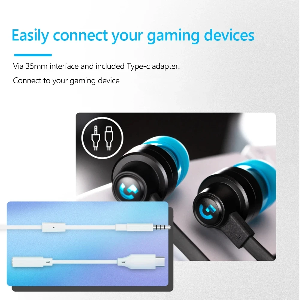 Logitech G333 Gaming Headset with Microphone 3.5mm Professional Gaming USB Headset for Laptop PC LOL Earphone