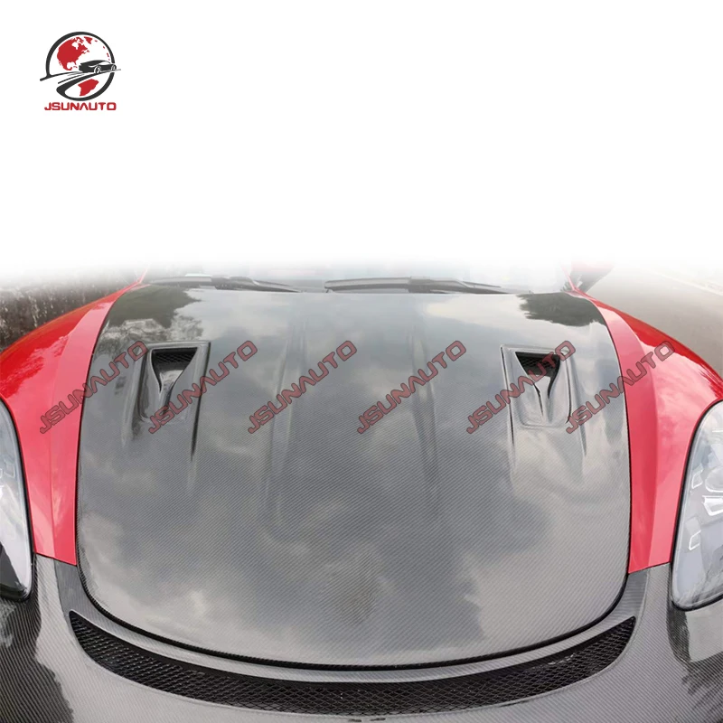

For Porsche 718 RS Style Carbon Fiber Body Kit Front Hood Cover Engine Bonnet For 718 Cayman Boxster GT4 Style Auto Kit