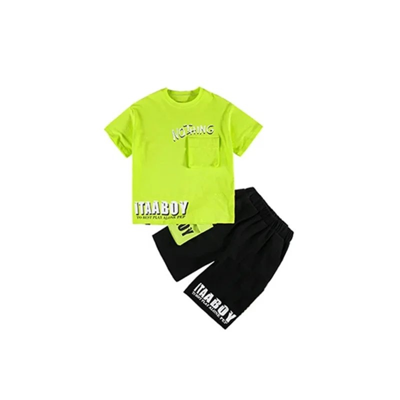 Boys Clothing Sets Summer Boys Clothes Casual Outfit T-shirt + Pants Kids Tracksuit Teen Children Clothing Suit 6 8 9 10 12 Year - 5