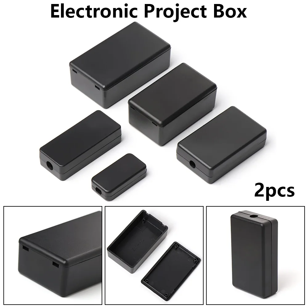 Nuovo 2 pezzi custodia per strumenti custodia fai da te nera impermeabile custodia in plastica ABS scatola di immagazzinaggio scatole di immagazzinaggio forniture elettroniche