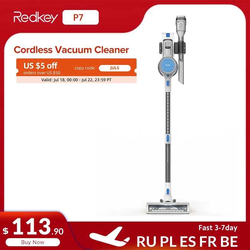 Red Vacuum Cleaner Redkey Vacuum Led Headlight Battery P7