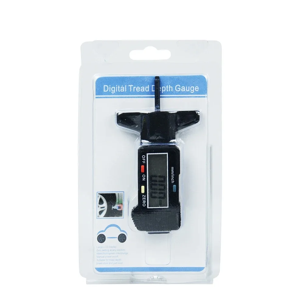 Digital Tire Tread Depth Gauge Meter Measurer for Cars Trucks and SUV 0-25.4mm In Stock ping tire tread gauge