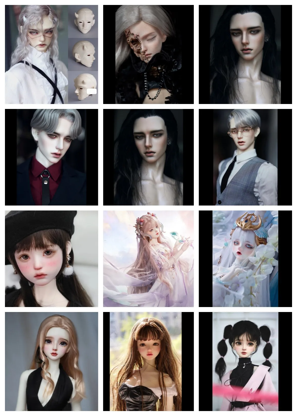 

New 1/3 Recast BJD Doll only Head Resin Material Boy Girl Head Doll DIY Doll Accessories Girl Doll Head No Makeup Doll Toys Gift
