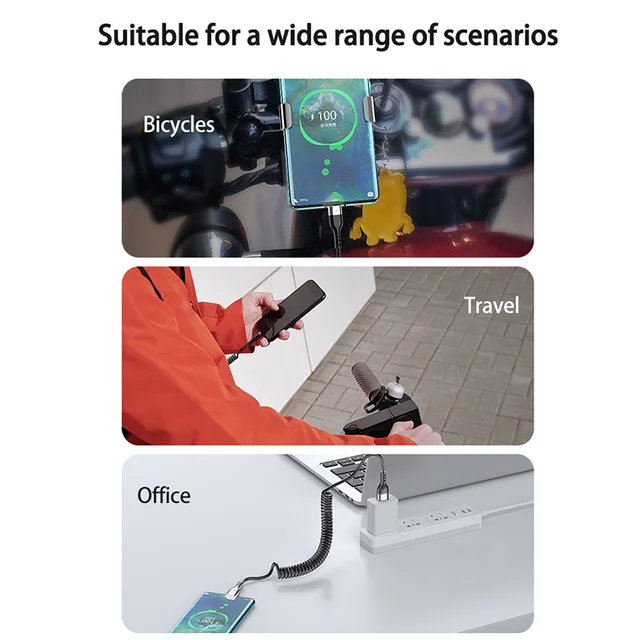 Cabo USB Tipo C de Carregamento Rápido de 65W