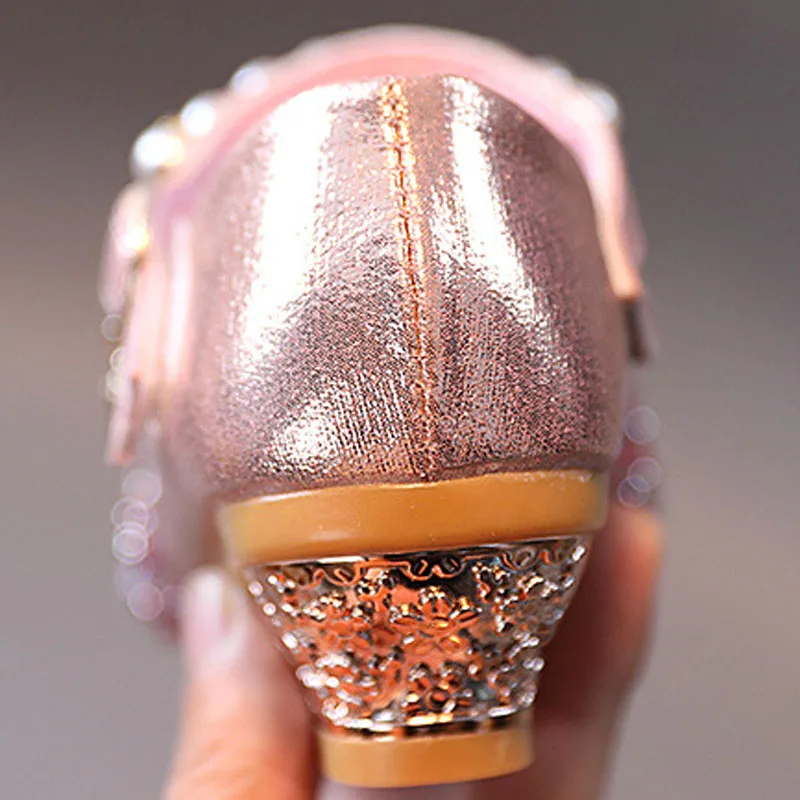 Crianças princesa sapatos para meninas lantejoulas glitter